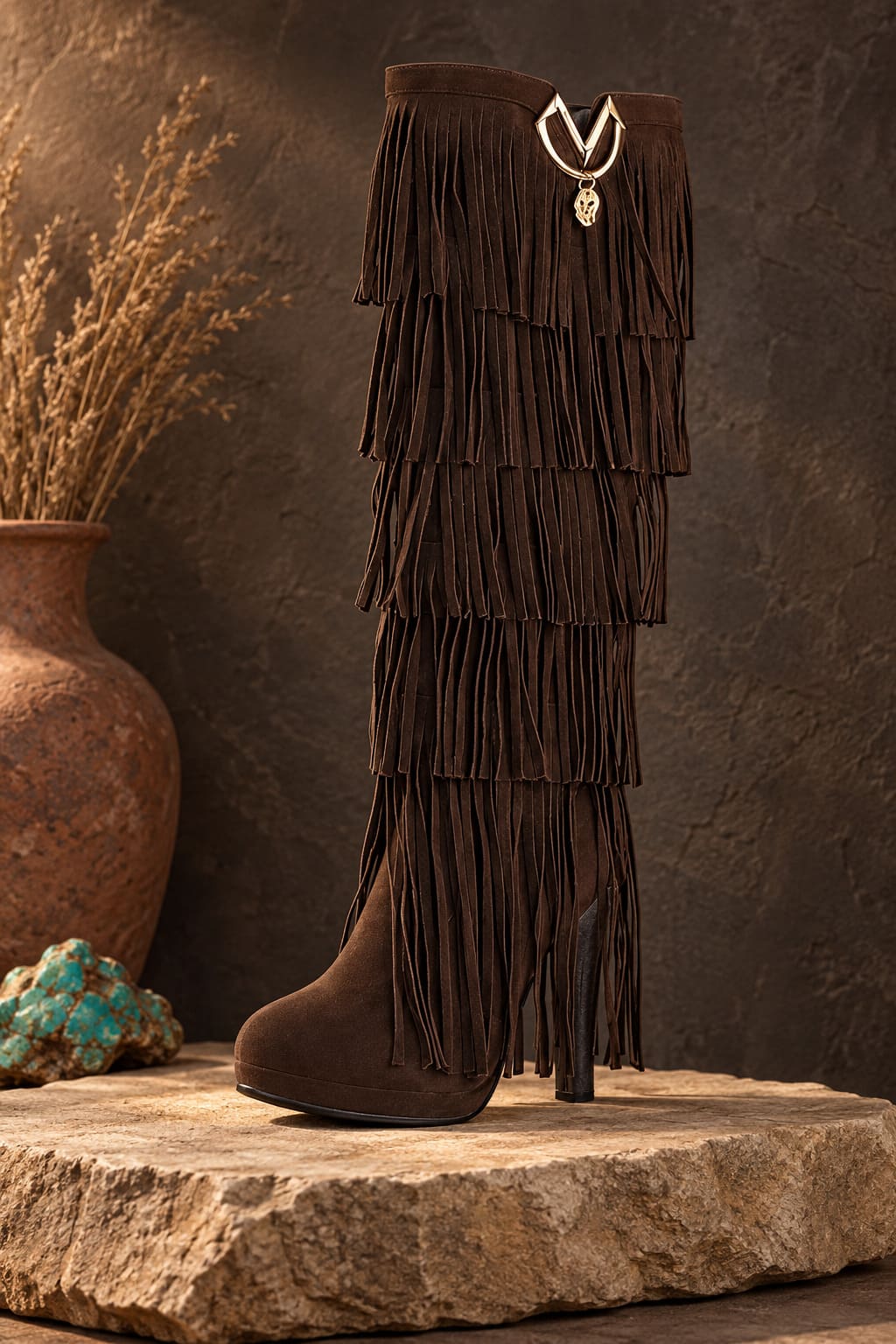 Botte Amérindienne Haute Femme