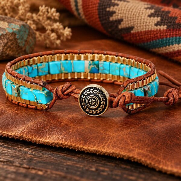 Bracelet Indien Pierres Turquoises