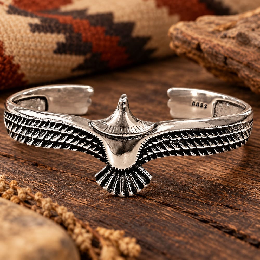 Bracelet Réglable Indien d’Amérique Homme – Aigle Majestueux