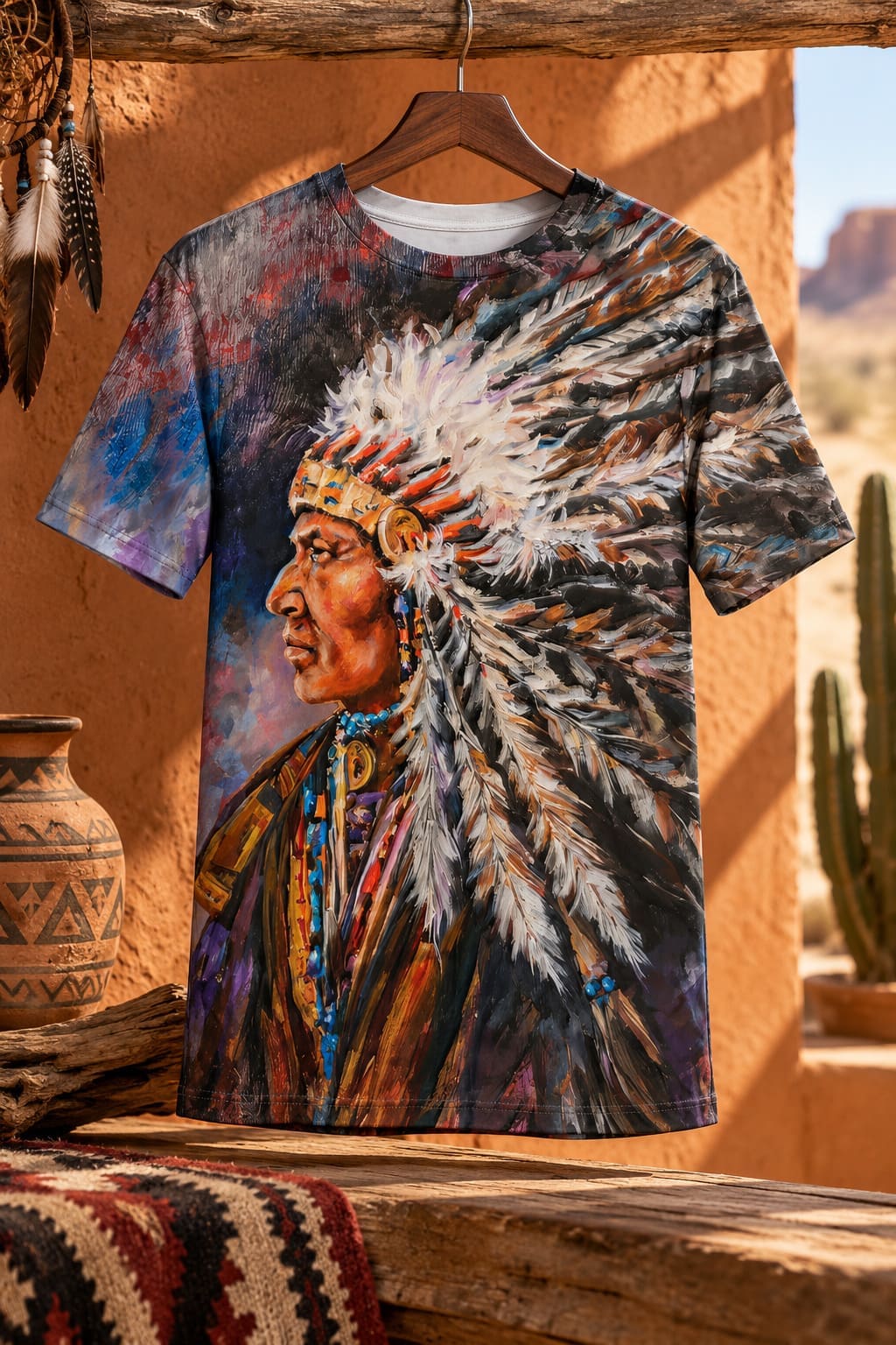 T-Shirt Chef Indien à Coiffe Grandiose