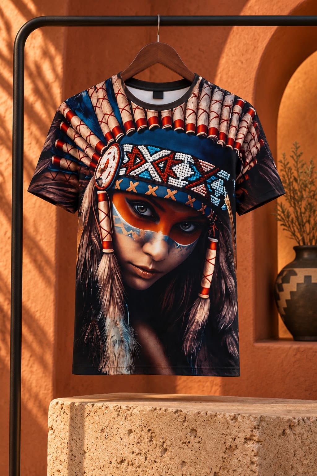 T-Shirt Style Indien – Cheffe Amérindienne