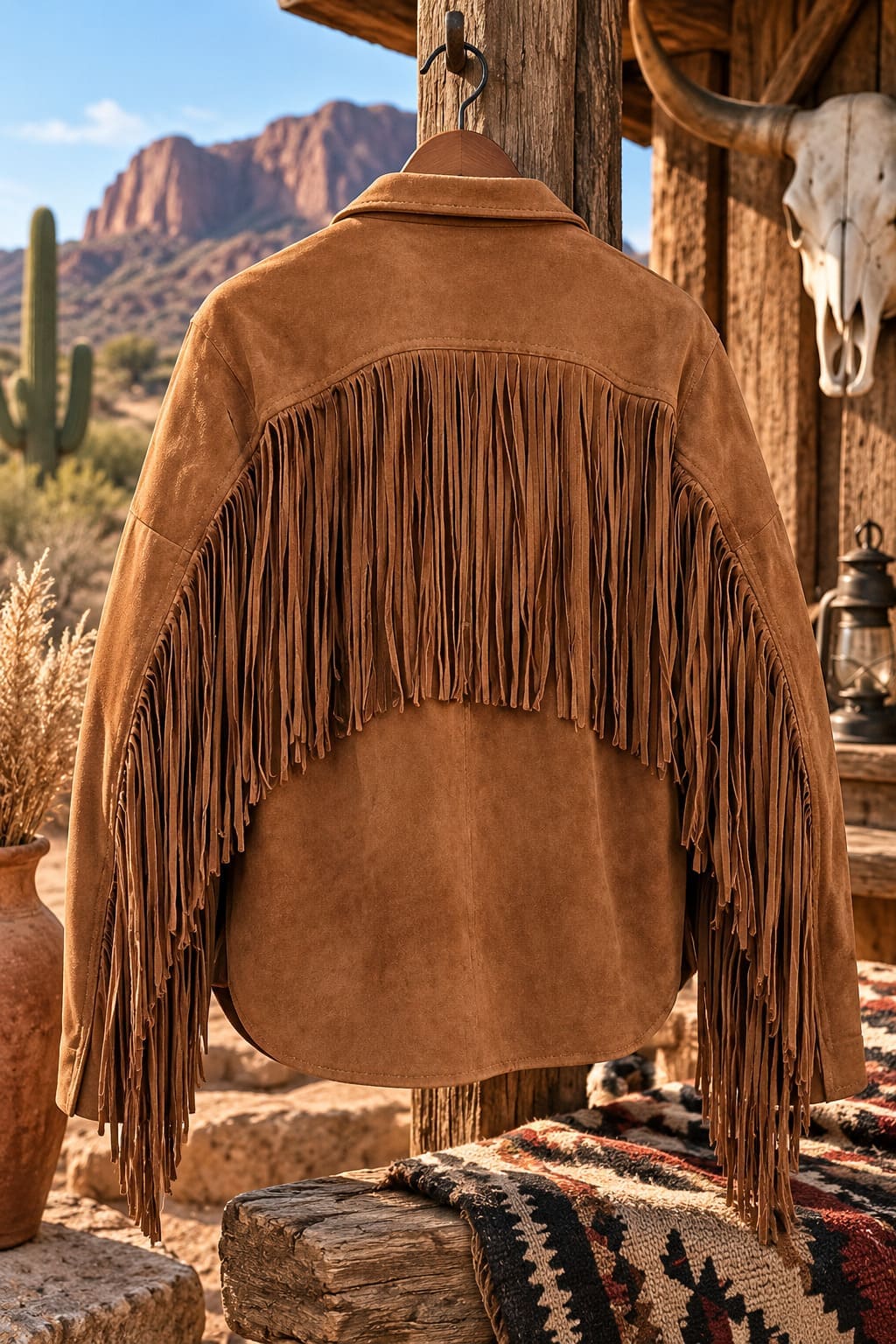 Veste Amérindienne Homme à Franges