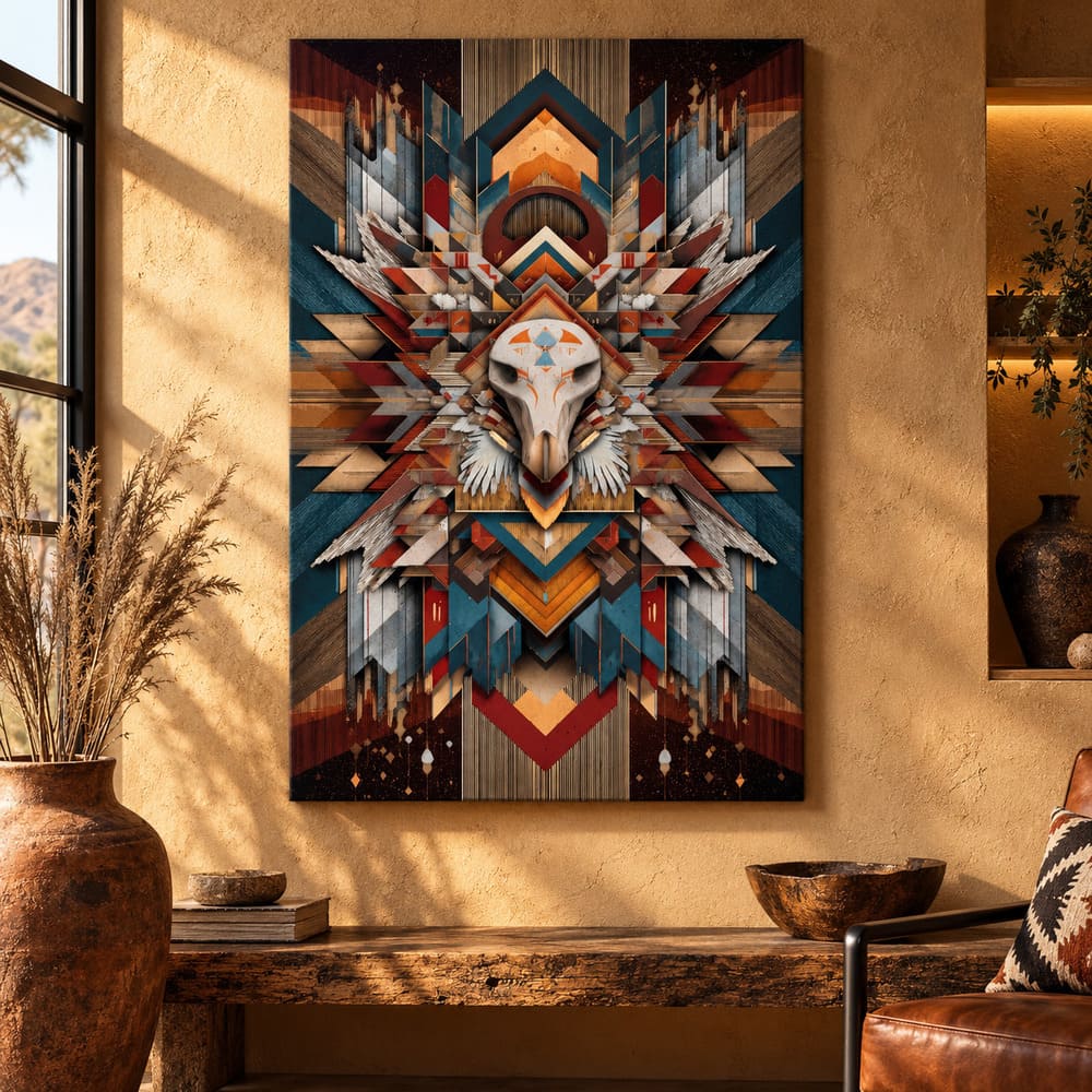 Tableau Amérindien Abstrait