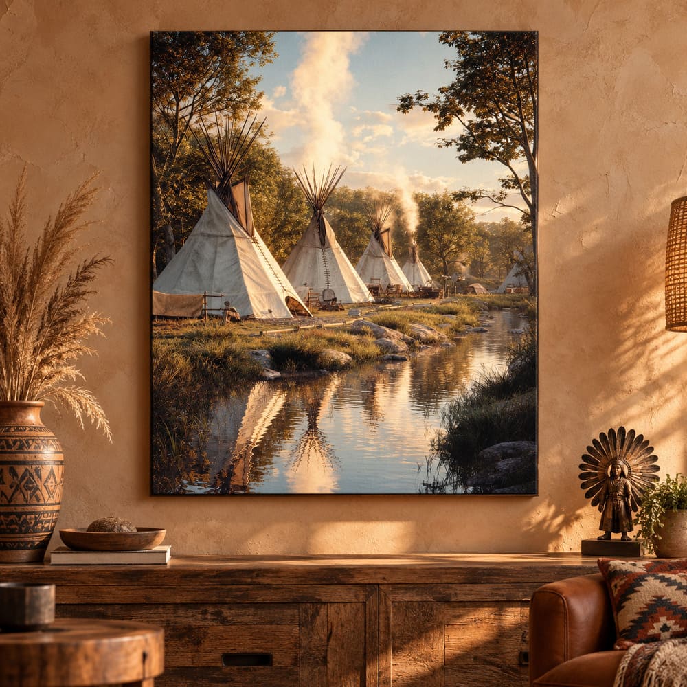 Tableau Campement Amérindien
