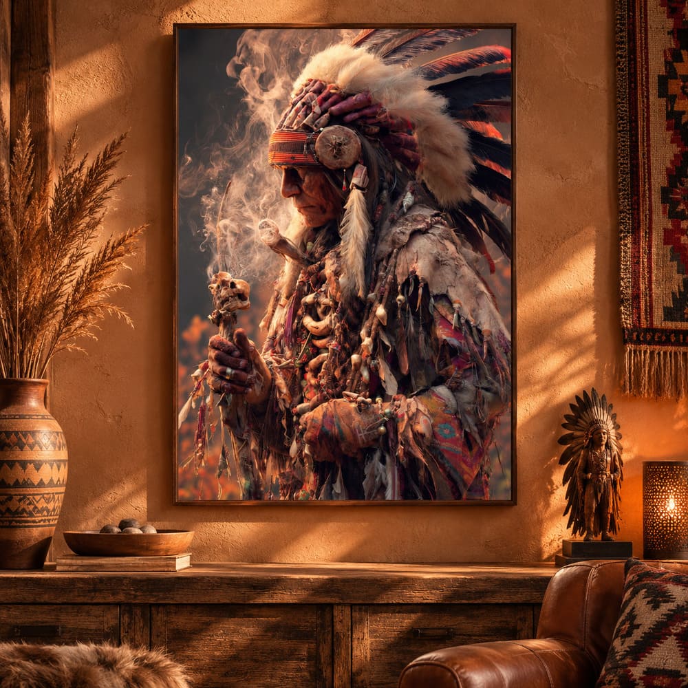Tableau Chaman Amérindien