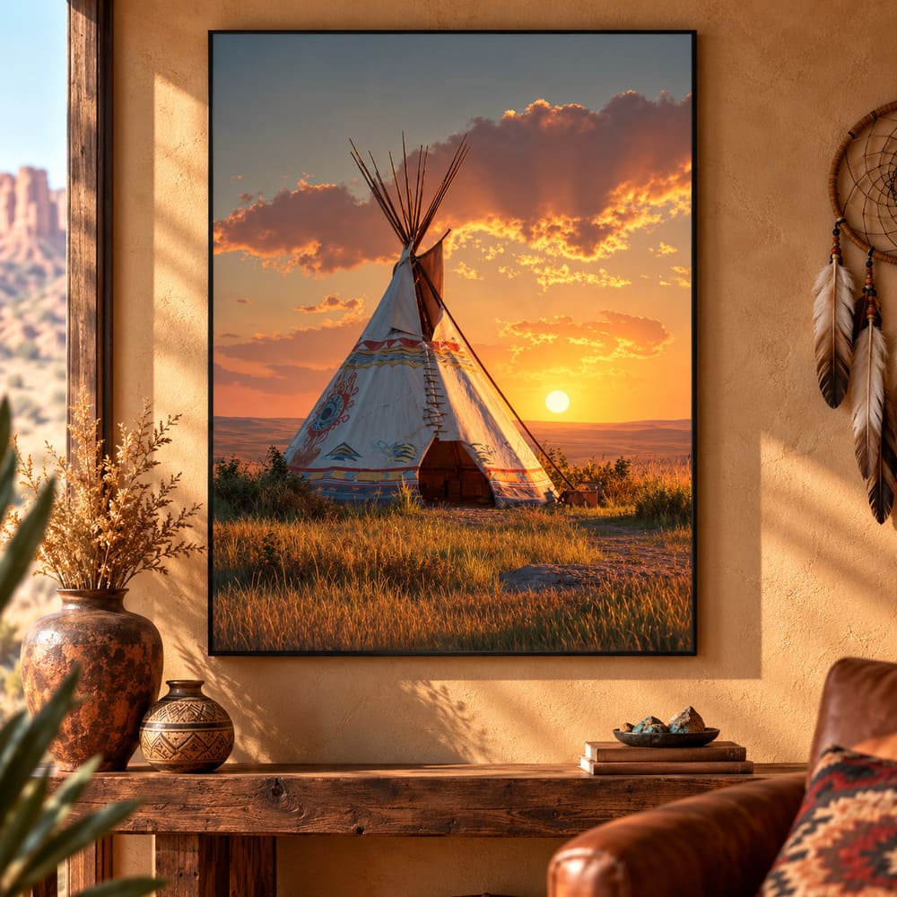 Tableau Tipi Amérindien