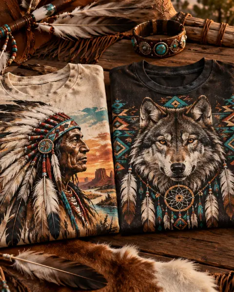 T-Shirts Indiens d'Amérique